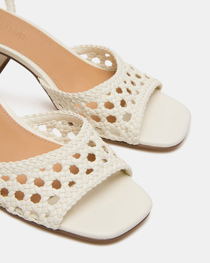 SOLEIL Bone Square-Toe Woven Women's Sandal - Steve Madden