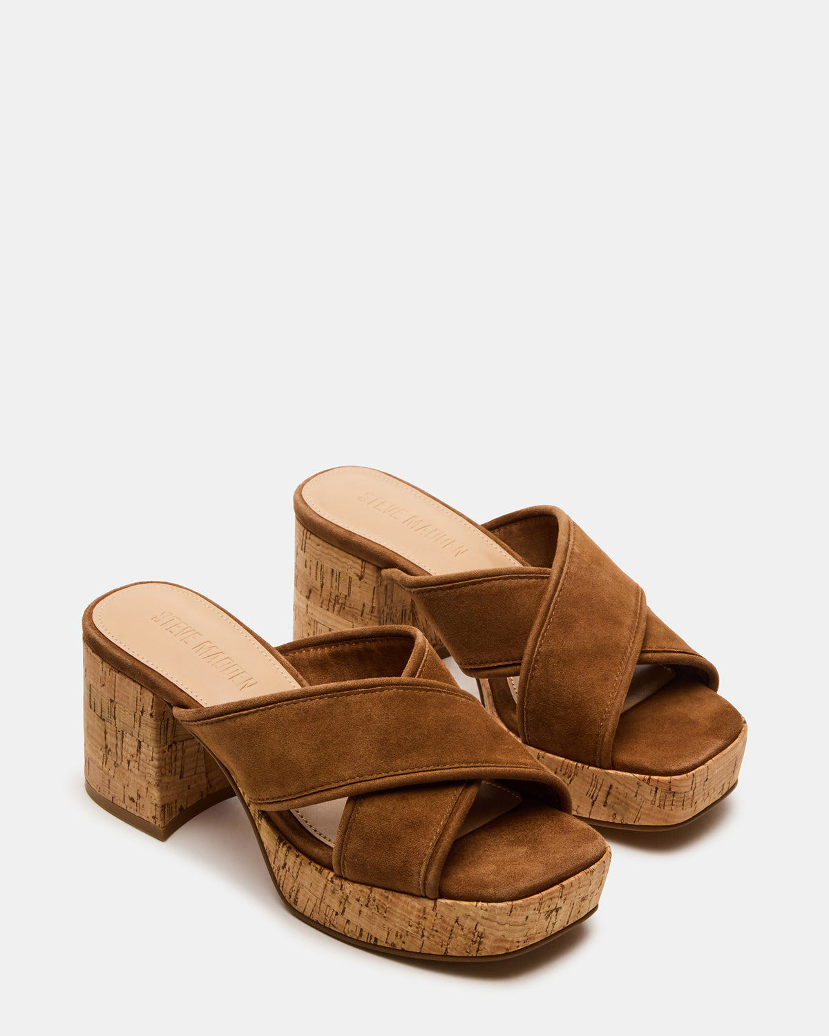 MARSDEN Chestnut Suede Women's Platform Square-Toe Mule Sandal - Steve Madden