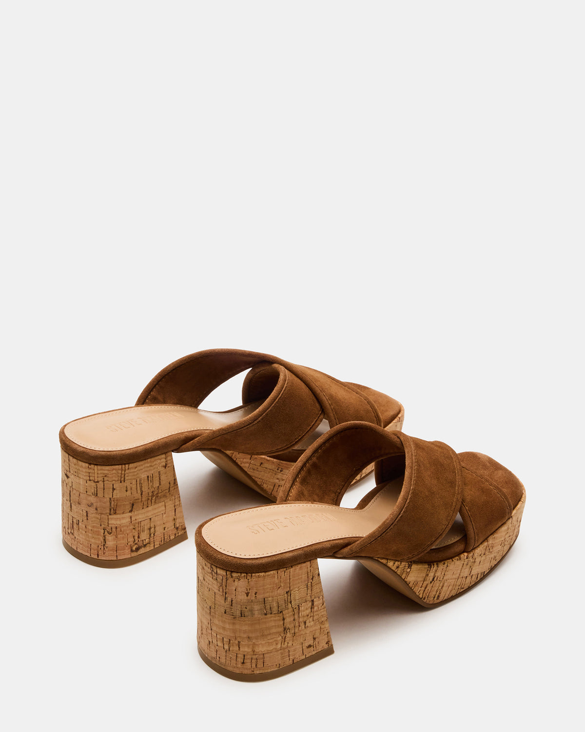 MARSDEN Chestnut Suede Women's Platform Square-Toe Mule Sandal - Steve Madden