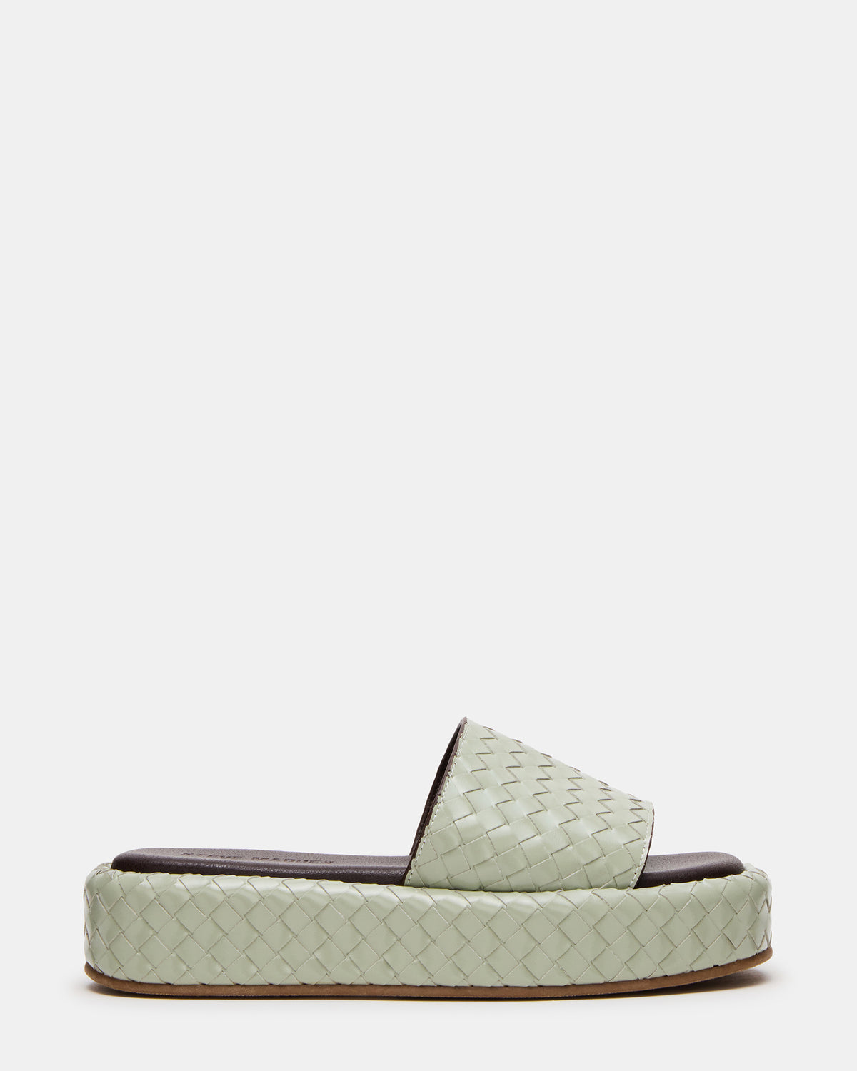 BEACHY Quilted Pistachio Platform Slide Women's Sandal - Steve Madden