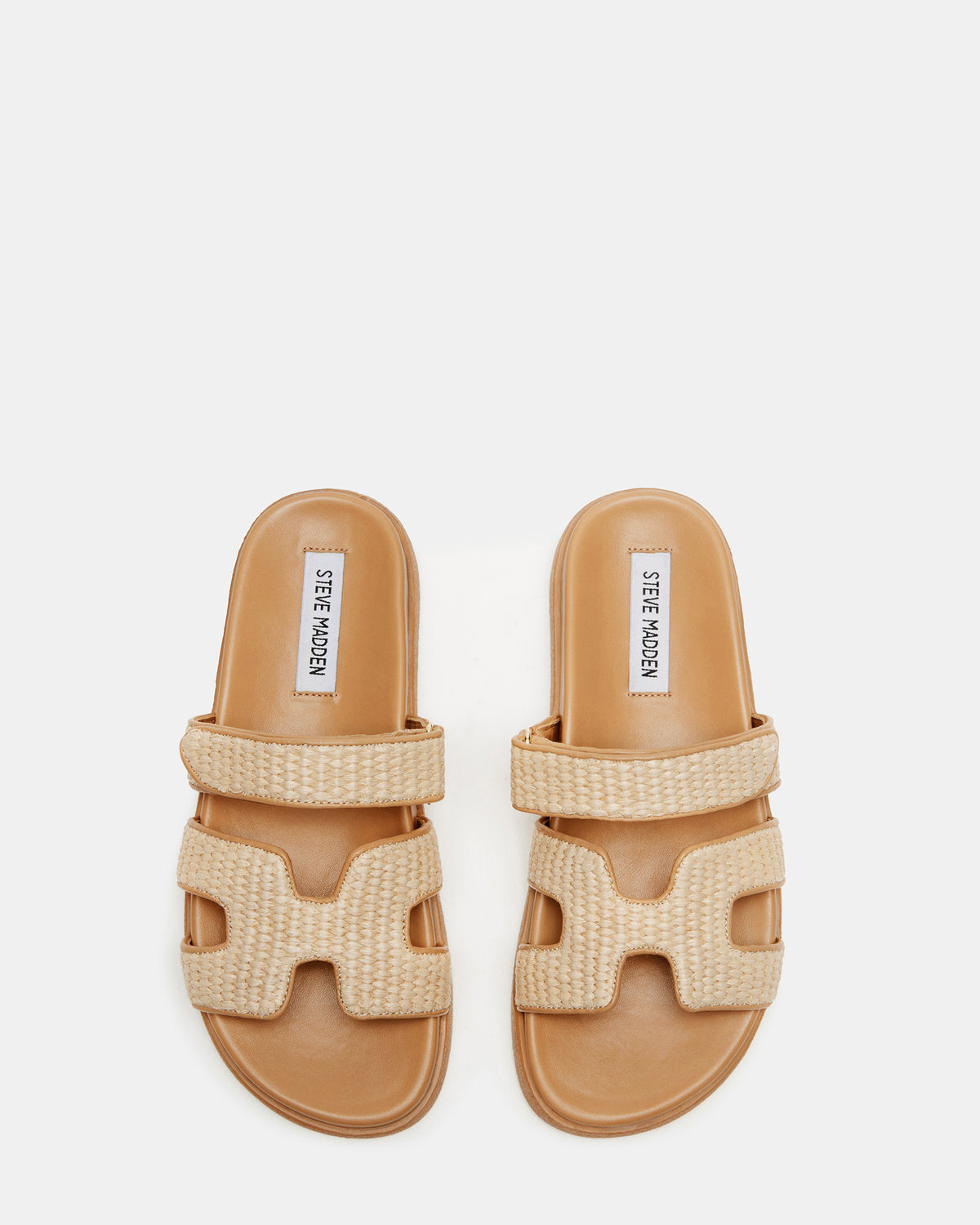 MAYVEN Natural Raffia Flatform Slide Women's Sandal - Steve Madden