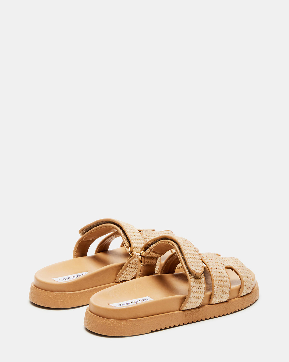 MAYVEN Natural Raffia Flatform Slide Women's Sandal - Steve Madden