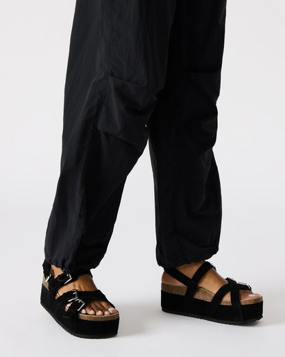 KIWI Black Suede Women's Strappy Platform Sandal - Steve Madden