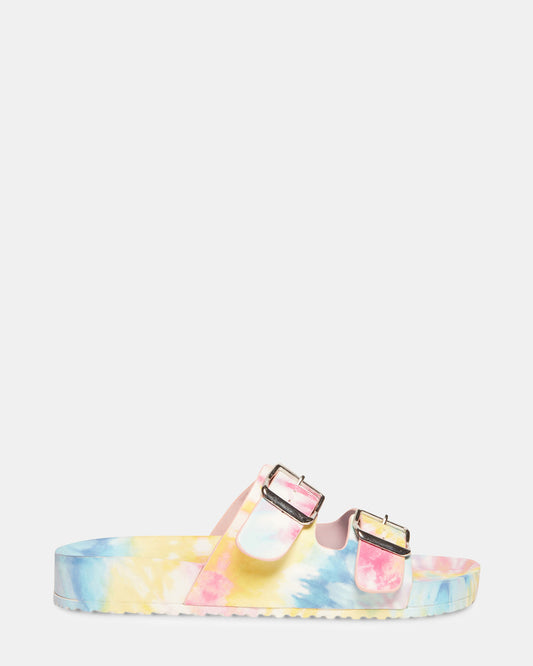 TEDDY-T PASTEL MULTI | Tie Dye Slides - Steve Madden
