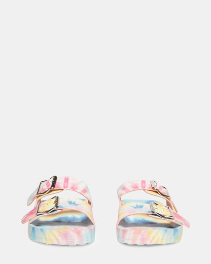 TEDDY-T PASTEL MULTI | Tie Dye Slides - Steve Madden