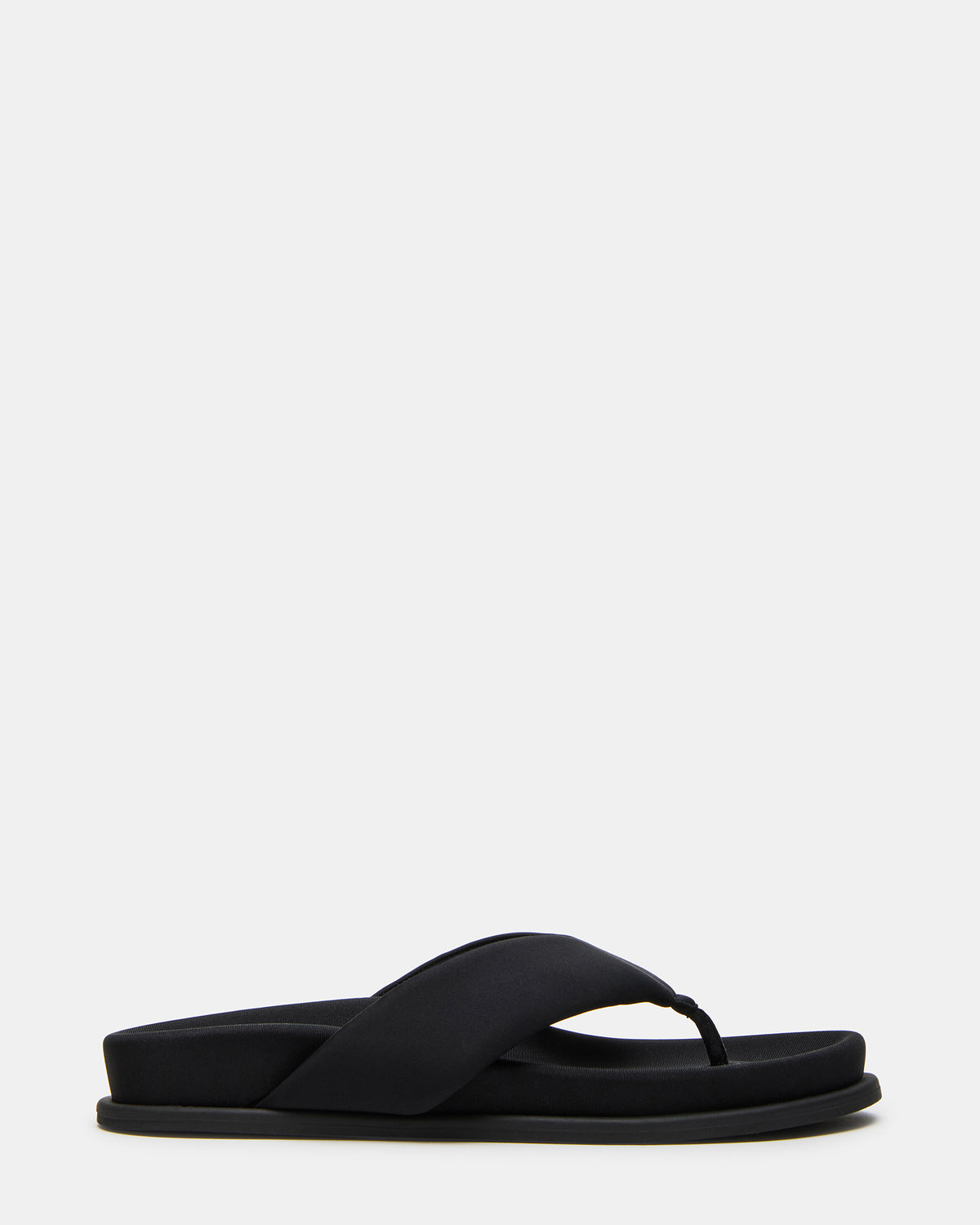 ZINNIA Black Women's Thong Footbed Sandal - Steve Madden
