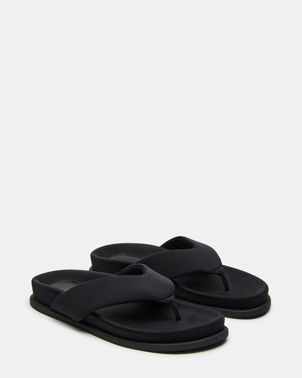 ZINNIA Black Women's Thong Footbed Sandal - Steve Madden