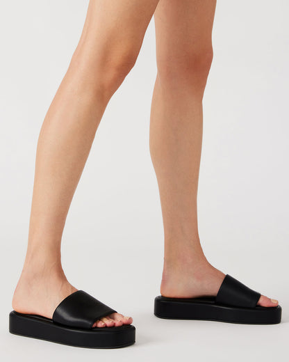 BEACHY Woven Cream Multi Platform Slide Women's Sandal - Steve Madden