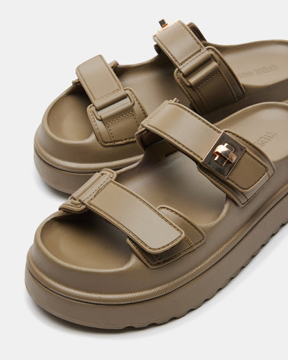 BIGSCHMONA JELLY Olive Women's Platform Slide Sandal - Steve Madden