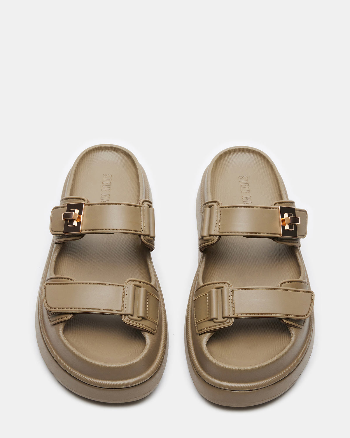 BIGSCHMONA JELLY Olive Women's Platform Slide Sandal - Steve Madden