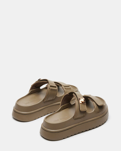 BIGSCHMONA JELLY Olive Women's Platform Slide Sandal - Steve Madden