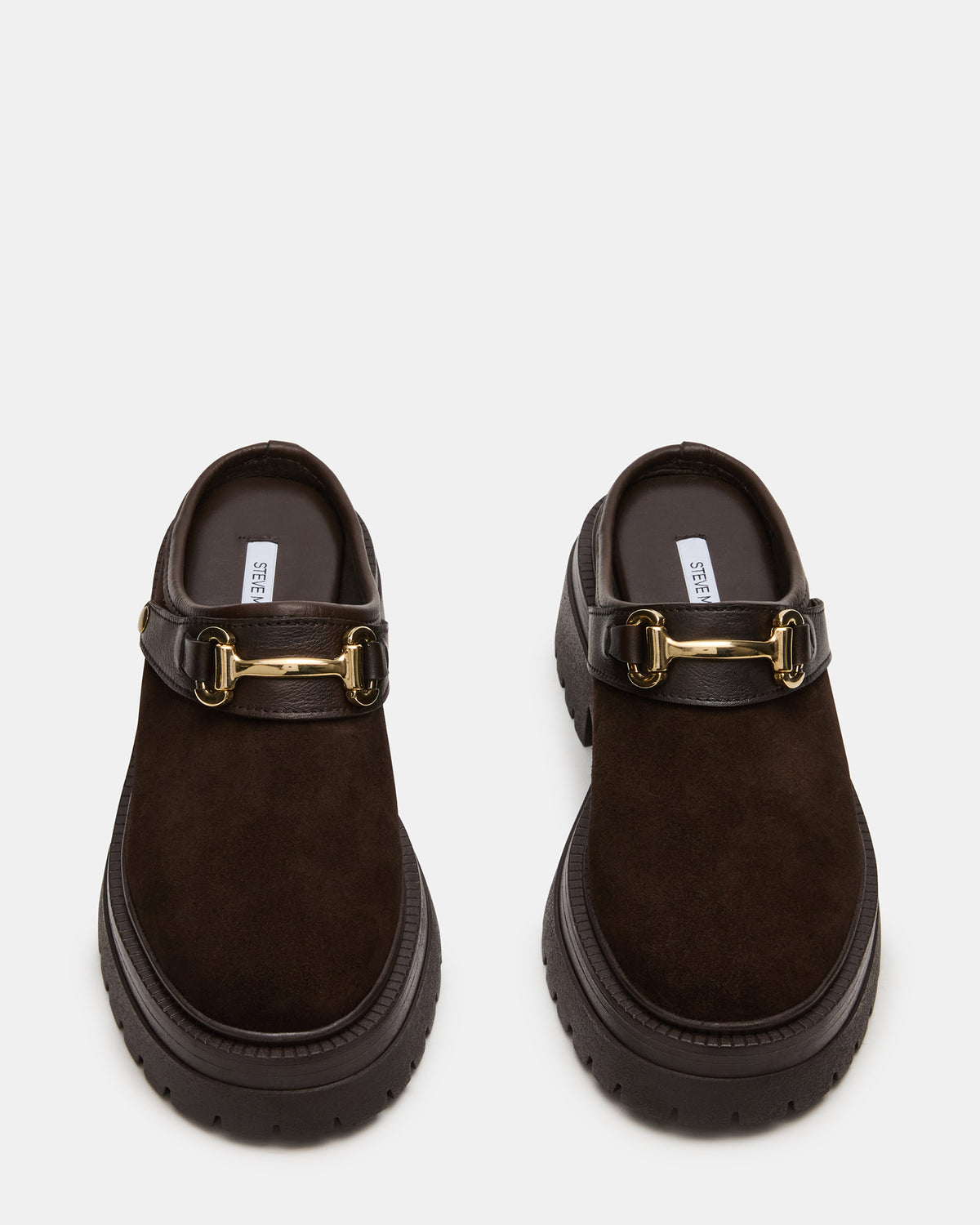 ERBA Brown Suede Platform Lug Slingback Clog Women's Flat - Steve Madden