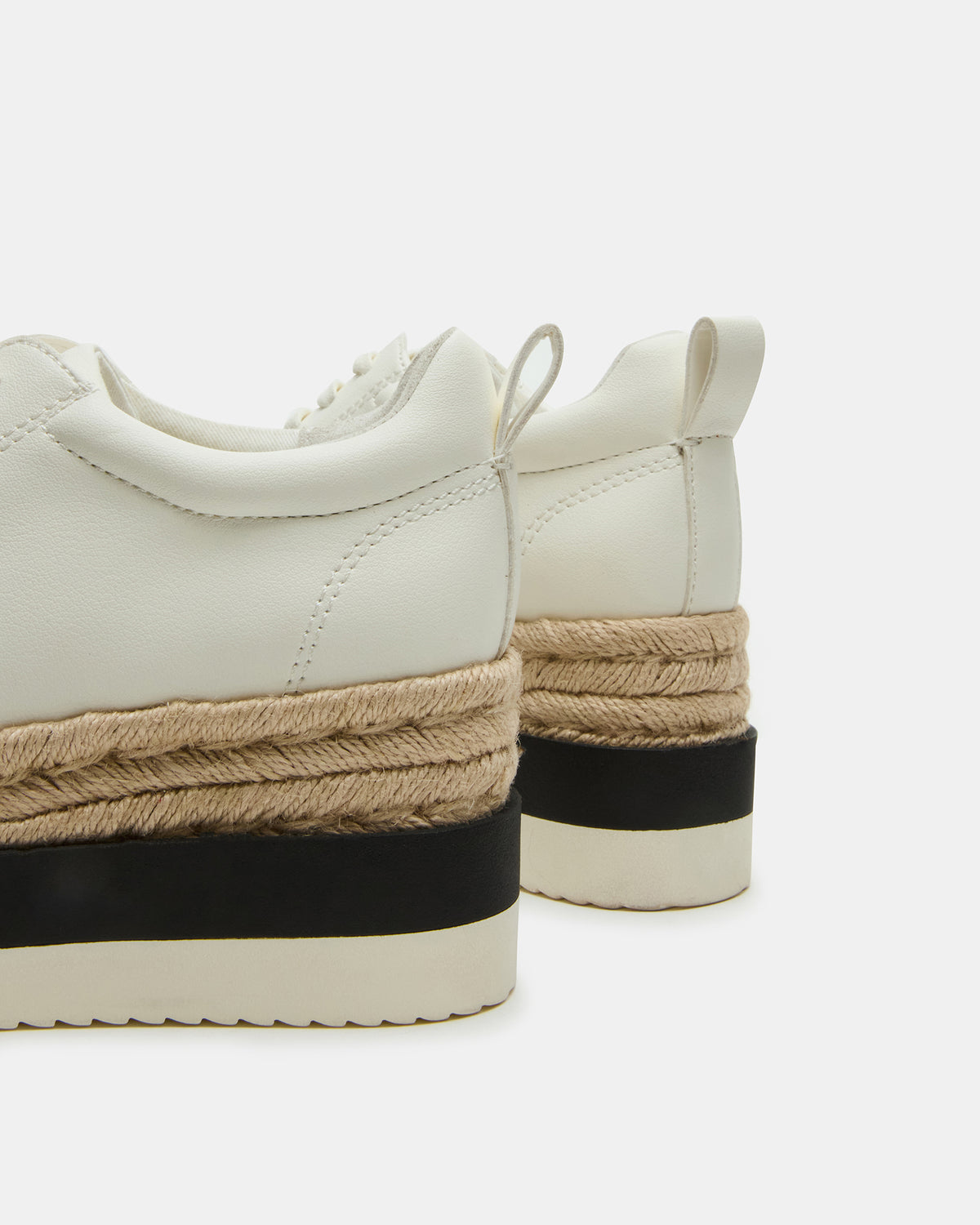 STRECKER White Platform Women's Low-Top Lace-Up Sneaker - Steve Madden