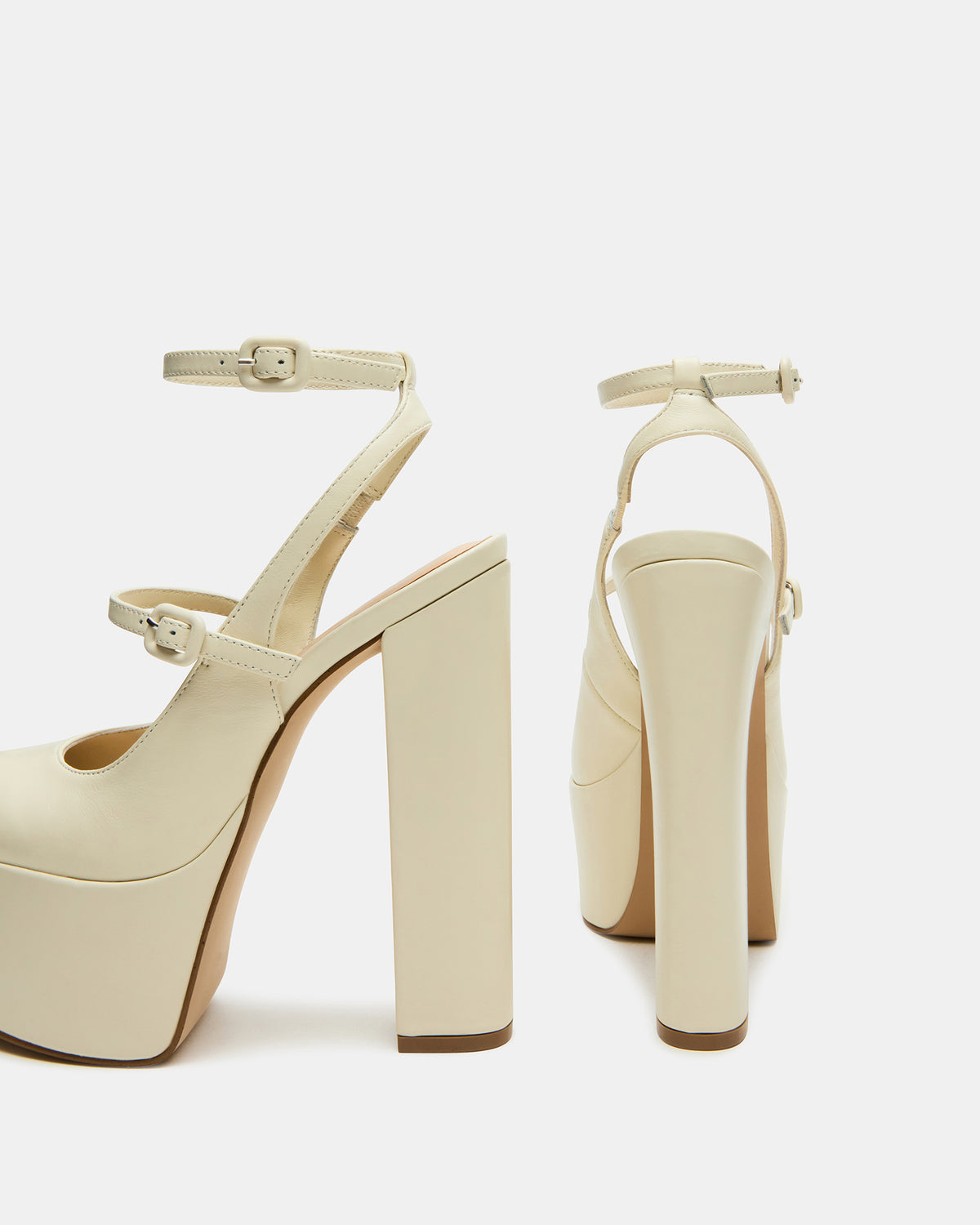 SCOTLYN Bone Leather Women's Platform Block Heel - Steve Madden