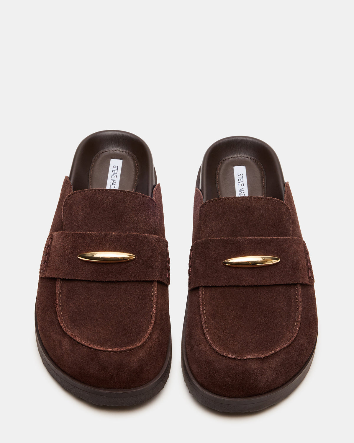 TOBIN Brown Suede Slip-On Mule Women's Flat - Steve Madden