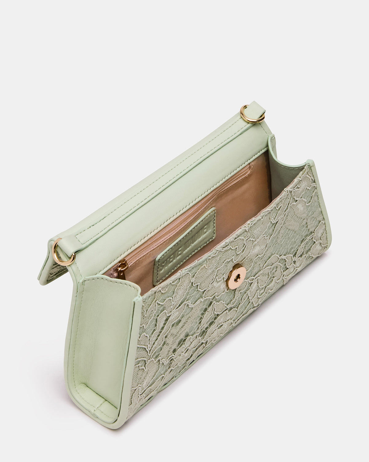 AVANT Bag Pistachio French Binding Trapezoid Crossbody Clutch Handbag - Steve Madden
