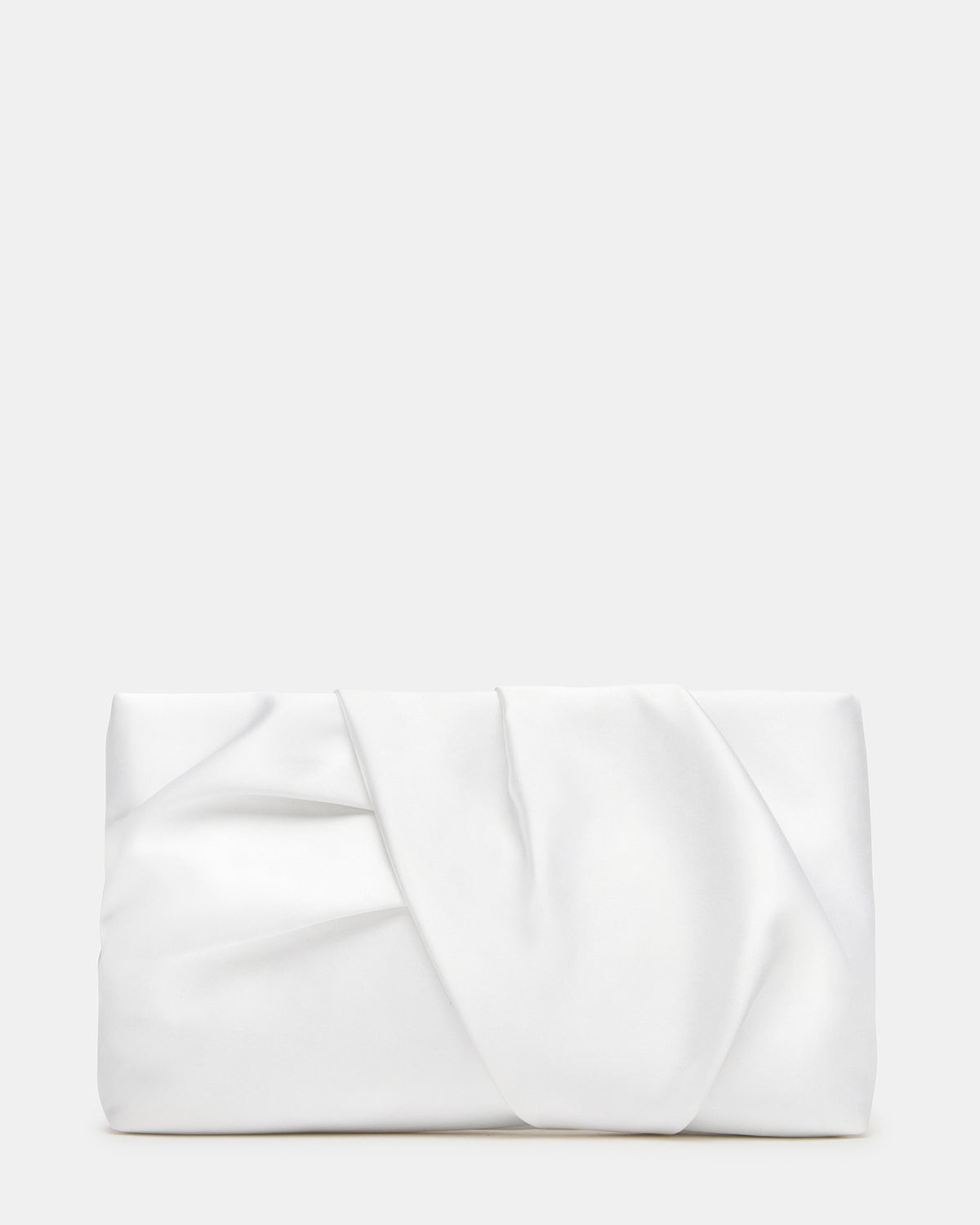 LILIA Bag White Elongated Pleated Crossbody Clutch Handbag - Steve Madden