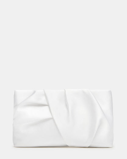 LILIA Bag White Elongated Pleated Crossbody Clutch Handbag - Steve Madden