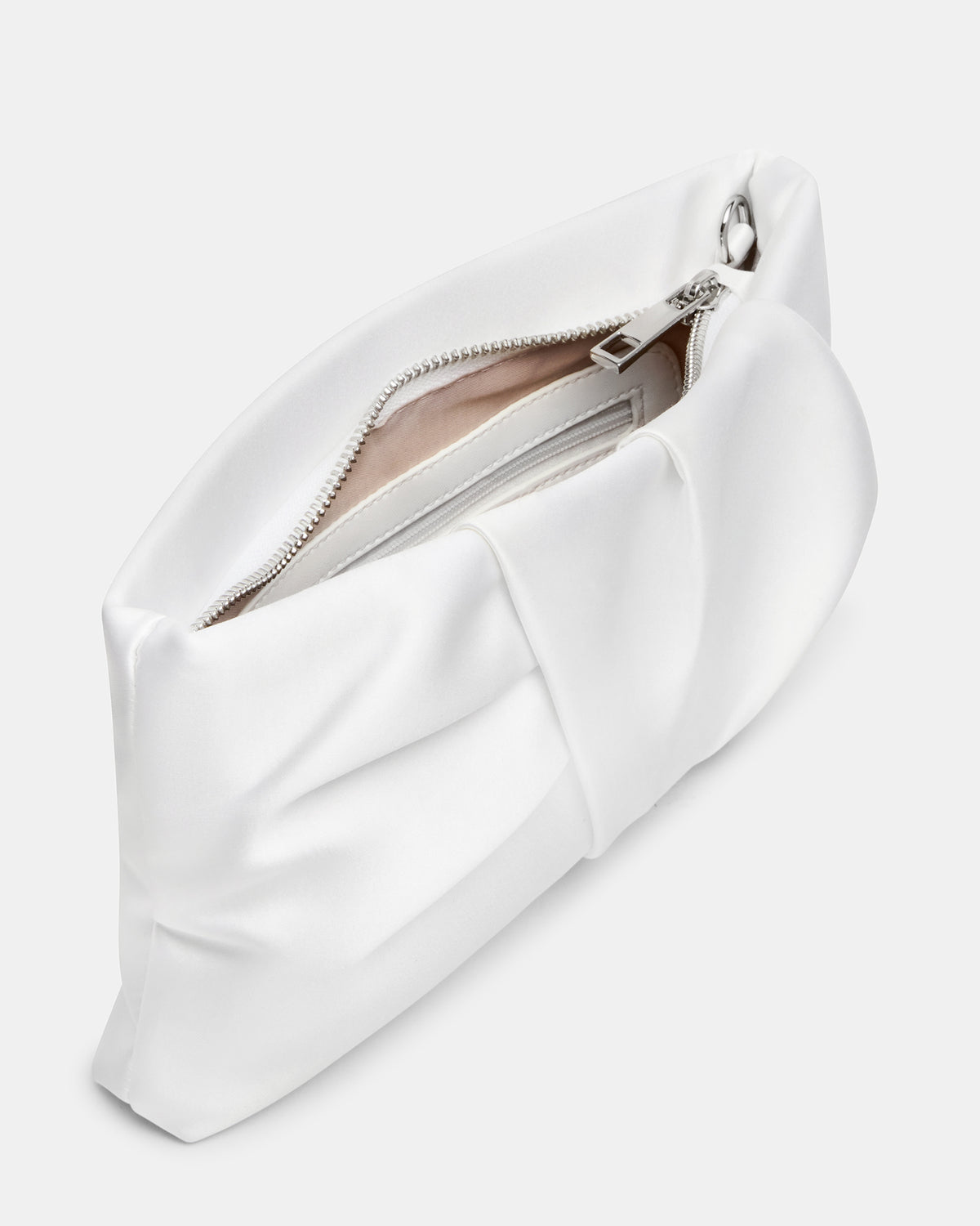 LILIA Bag White Elongated Pleated Crossbody Clutch Handbag - Steve Madden