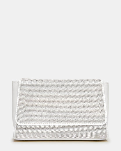 EVELINA Bag Rhinestones Angular Rhinestone Embellished Crossbody Mini Clutch Handbag - Steve Madden