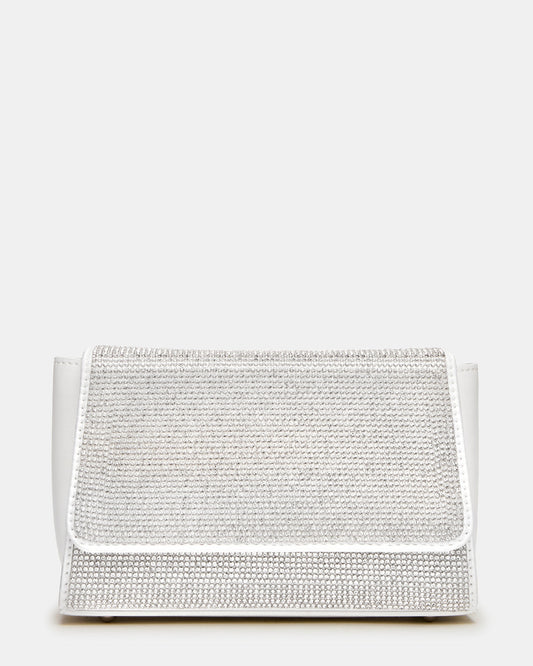 EVELINA Bag Rhinestones Angular Rhinestone Embellished Crossbody Mini Clutch Handbag - Steve Madden