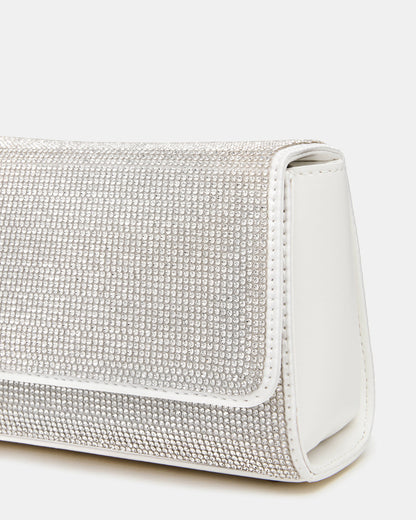 EVELINA Bag Rhinestones Angular Rhinestone Embellished Crossbody Mini Clutch Handbag - Steve Madden