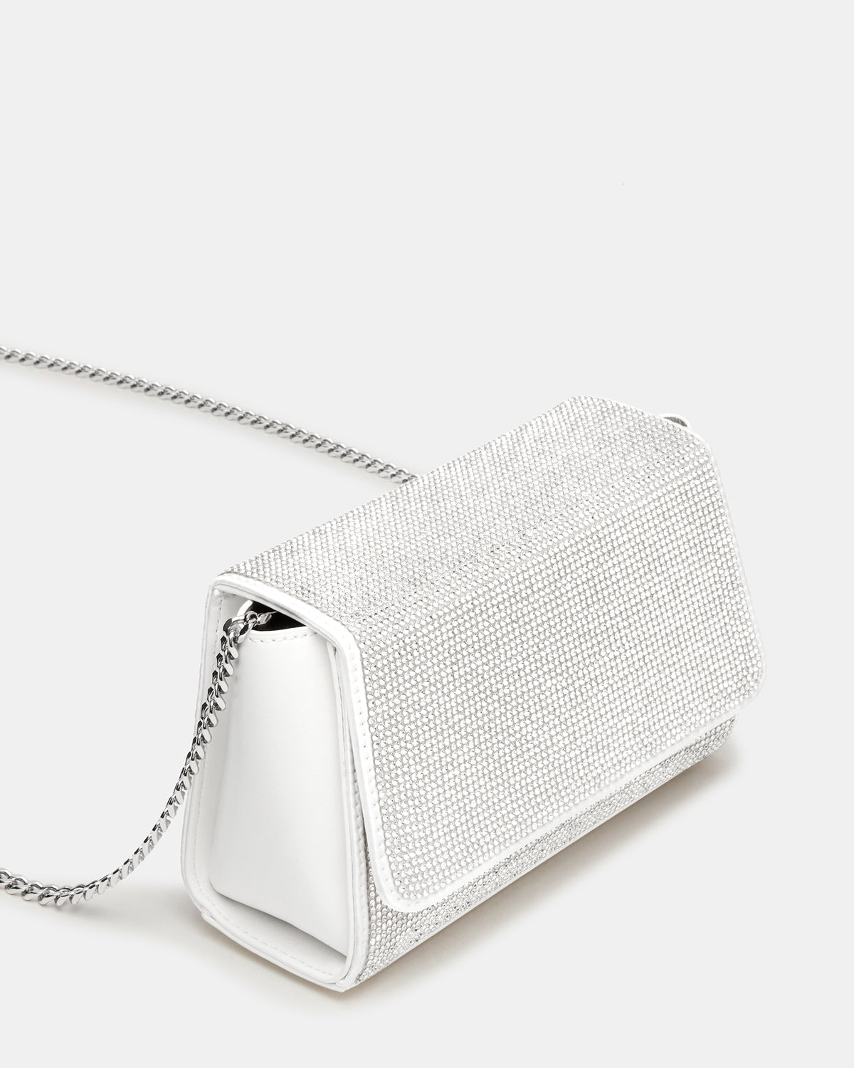 EVELINA Bag Rhinestones Angular Rhinestone Embellished Crossbody Mini Clutch Handbag - Steve Madden