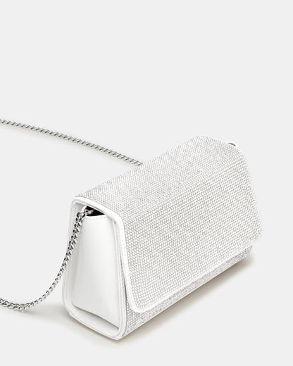 EVELINA Bag Rhinestones Angular Rhinestone Embellished Crossbody Mini Clutch Handbag - Steve Madden