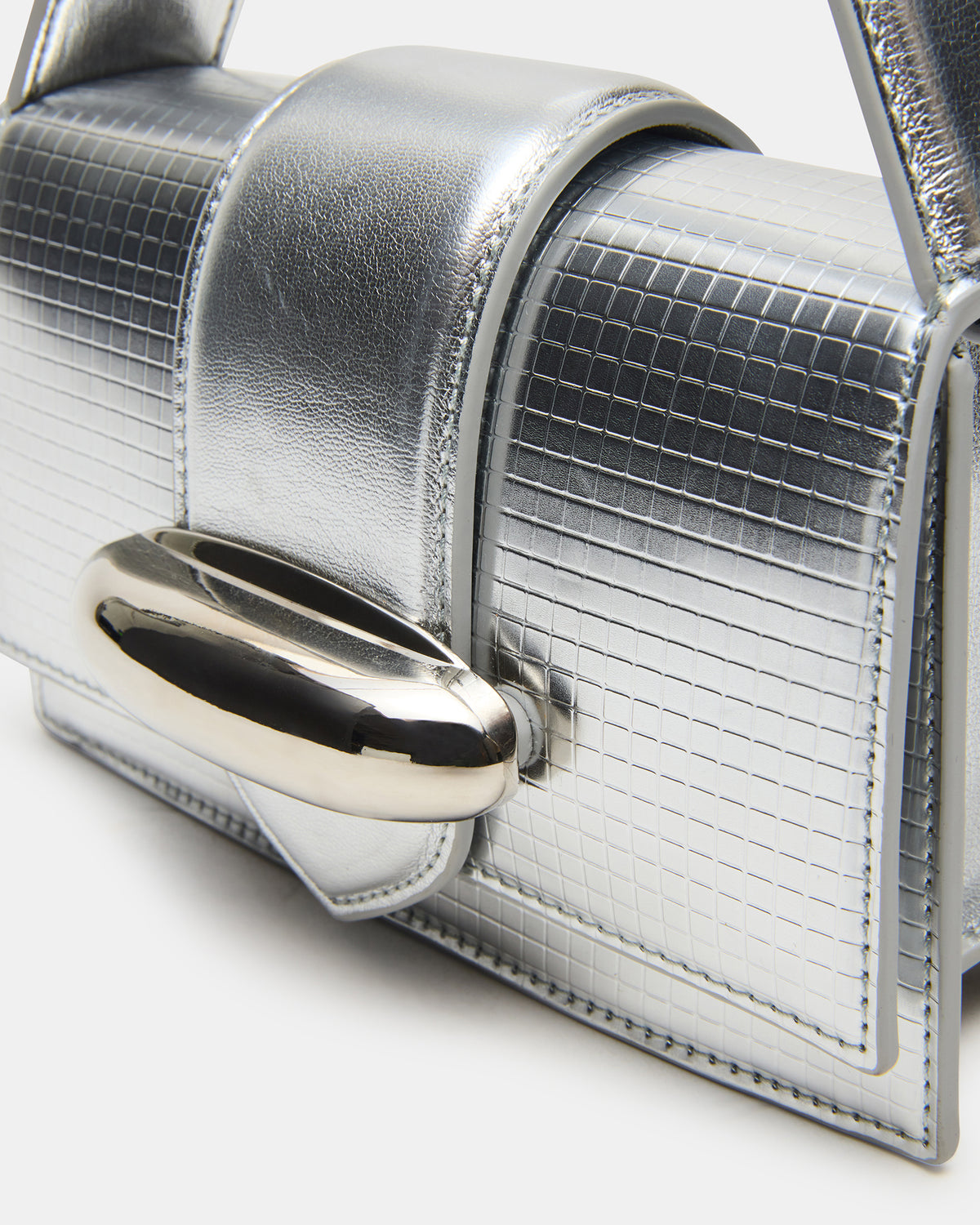MISHELL Bag Silver Disco Top-Handle Mini Handbag - Steve Madden
