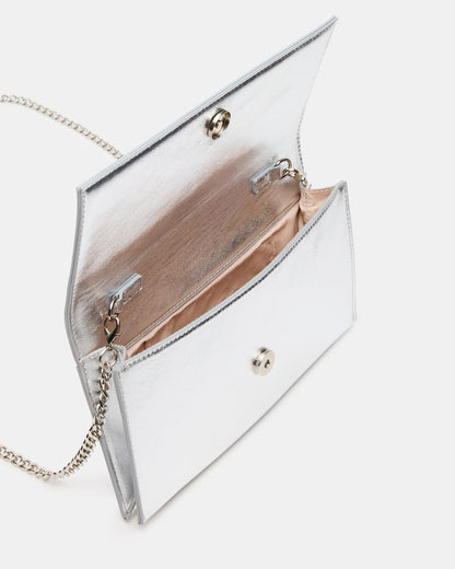 JULIANA Bag Silver Women's Crossbody Clutch Handbag - Steve Madden