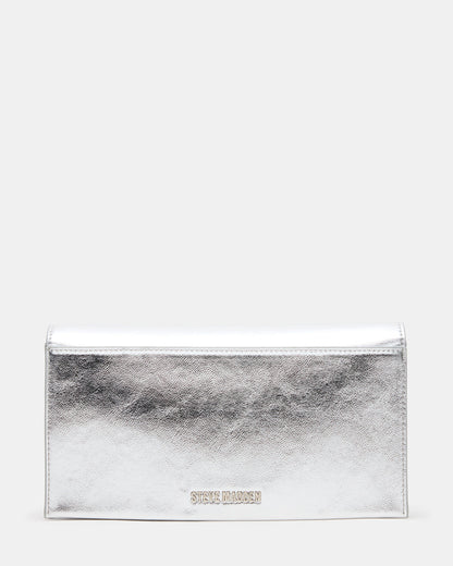 JULIANA Bag Silver Women's Crossbody Clutch Handbag - Steve Madden