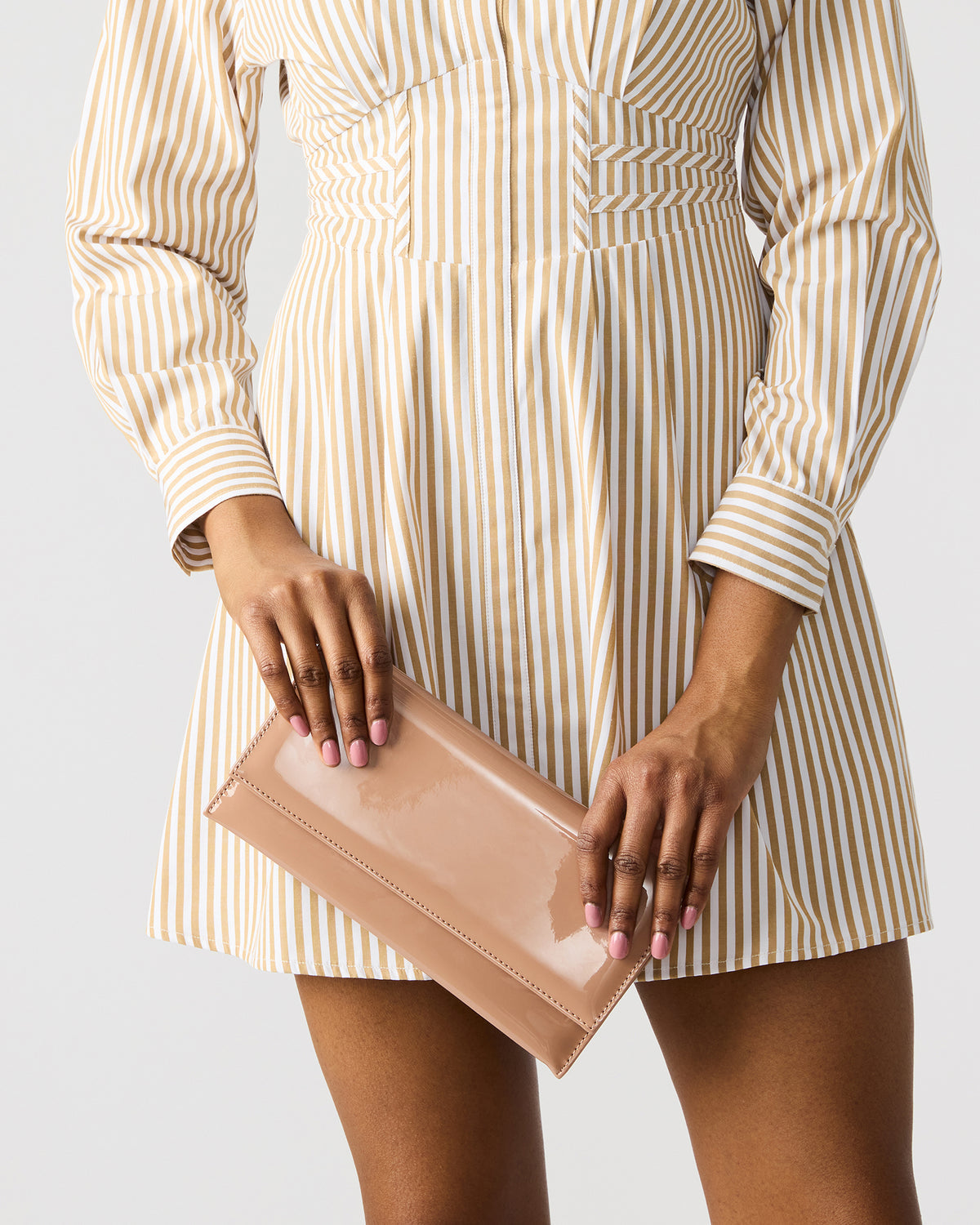JULIANA Bag Blush Patent Crossbody Clutch Handbag - Steve Madden