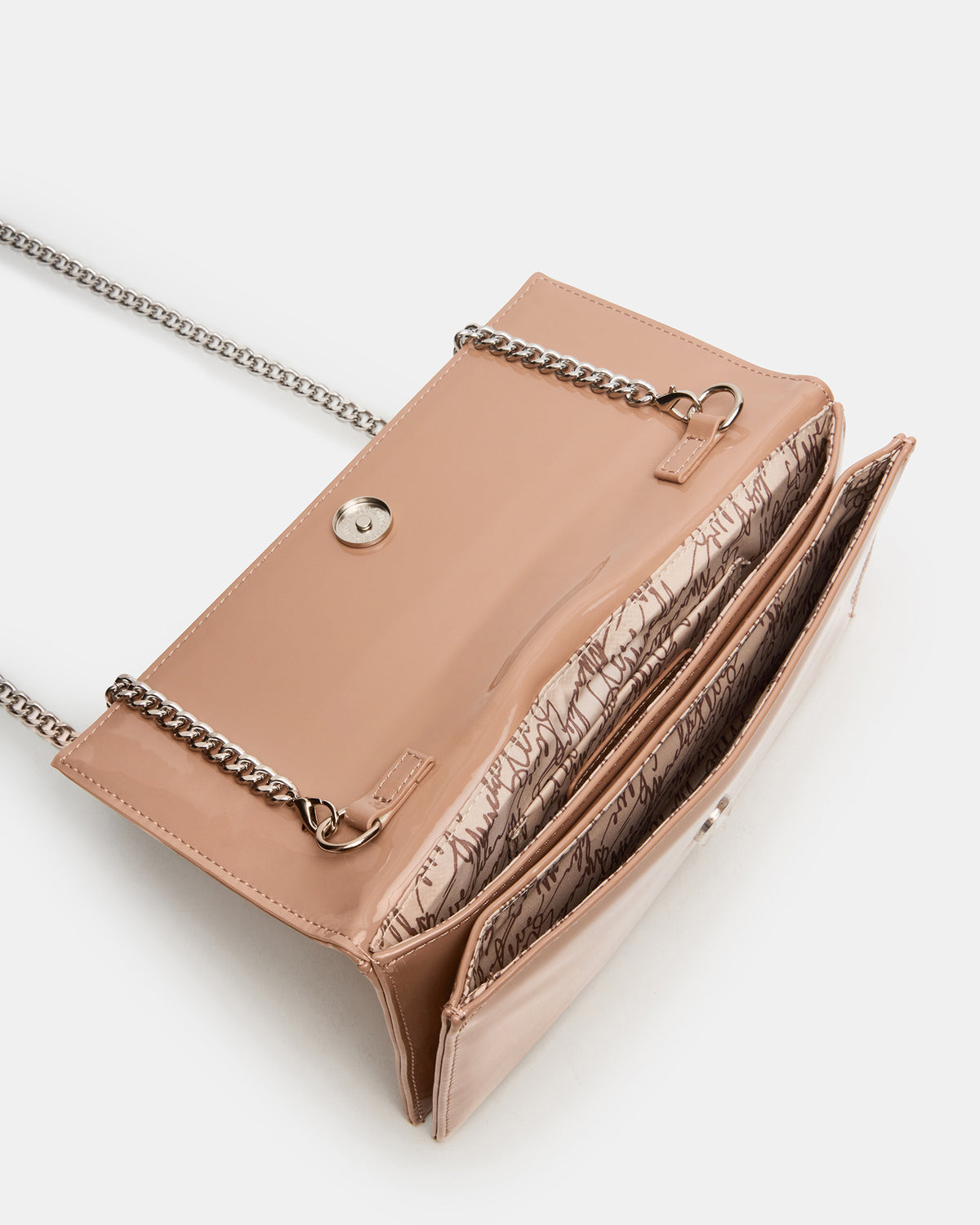 JULIANA Bag Blush Patent Crossbody Clutch Handbag - Steve Madden
