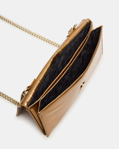 JULIANA Bag Bronze Crossbody Clutch Handbag - Steve Madden
