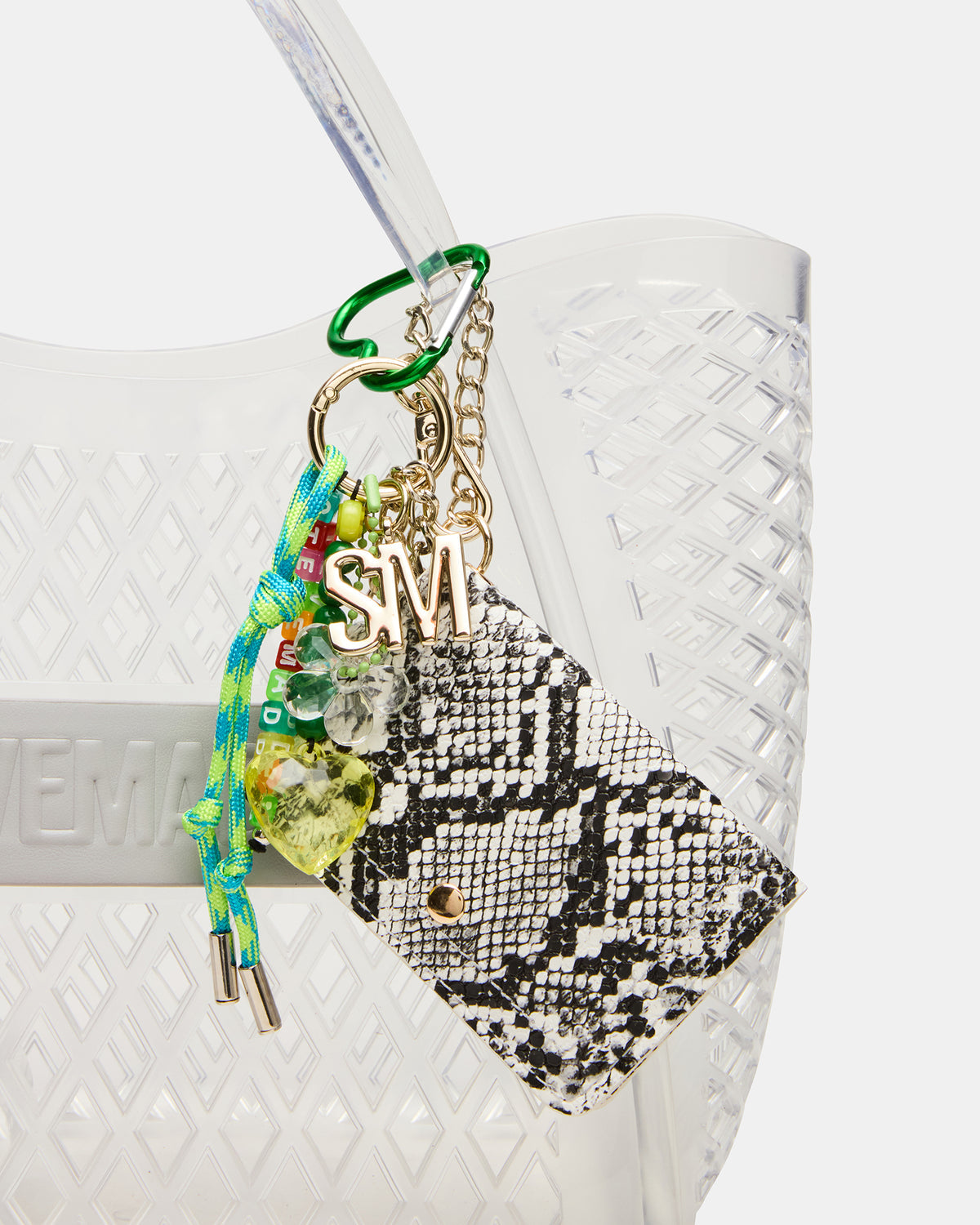 SUMMER Bag Clear Caged Jelly Top-Handle Tote Handbag - Steve Madden