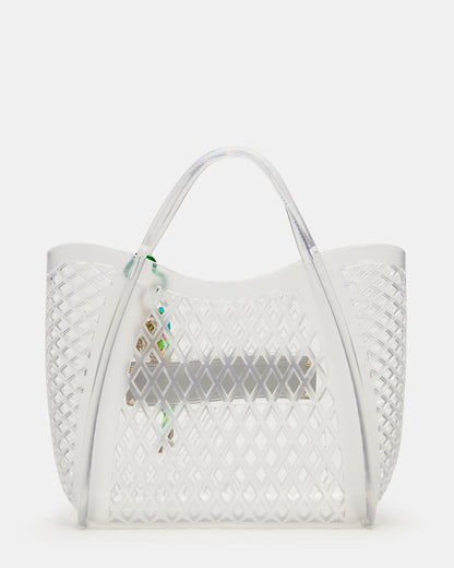 SUMMER Bag Clear Caged Jelly Top-Handle Tote Handbag - Steve Madden
