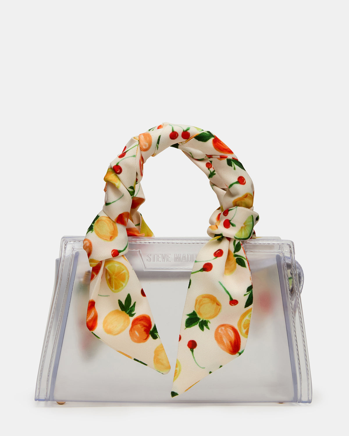 PEACH Jelly Bag Clear Mini Crossbody Top-Handle Handbag - Steve Madden