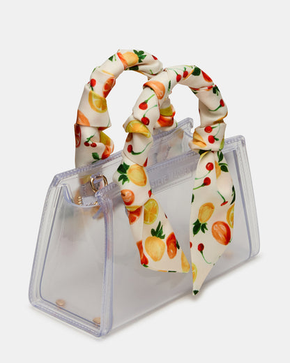 PEACH Jelly Bag Clear Mini Crossbody Top-Handle Handbag - Steve Madden
