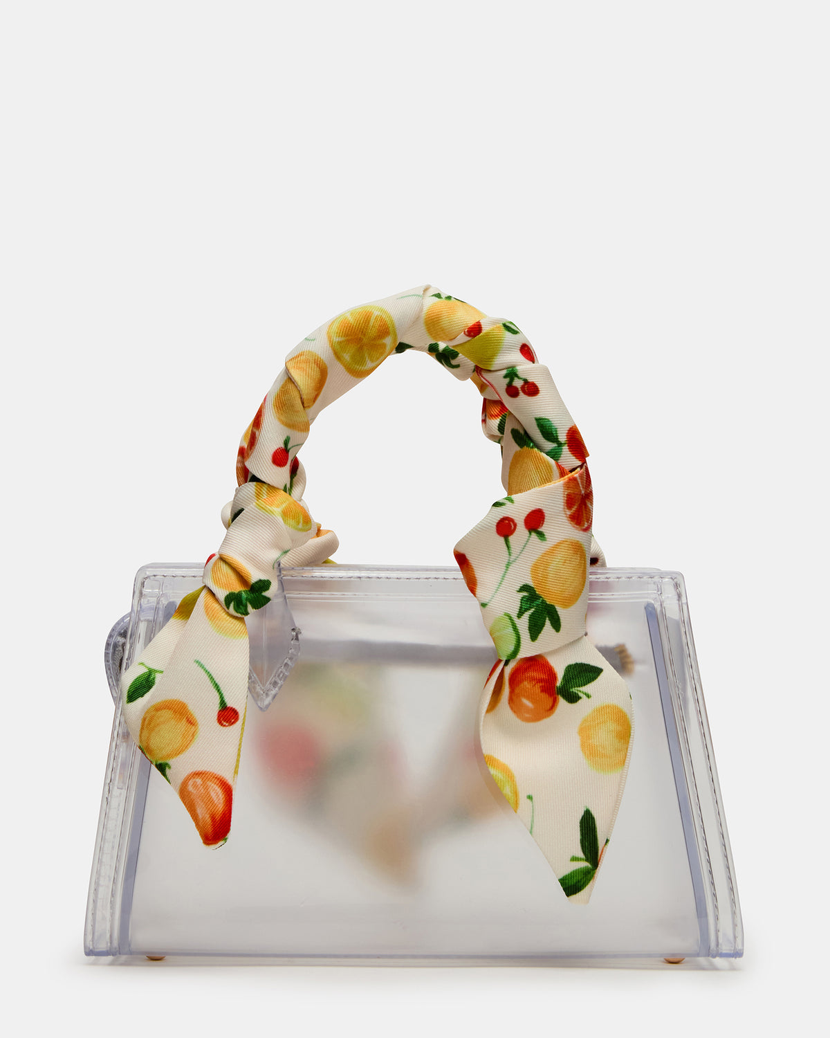 PEACH Jelly Bag Clear Mini Crossbody Top-Handle Handbag - Steve Madden