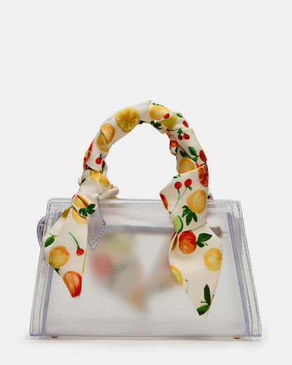 PEACH Jelly Bag Clear Mini Crossbody Top-Handle Handbag - Steve Madden
