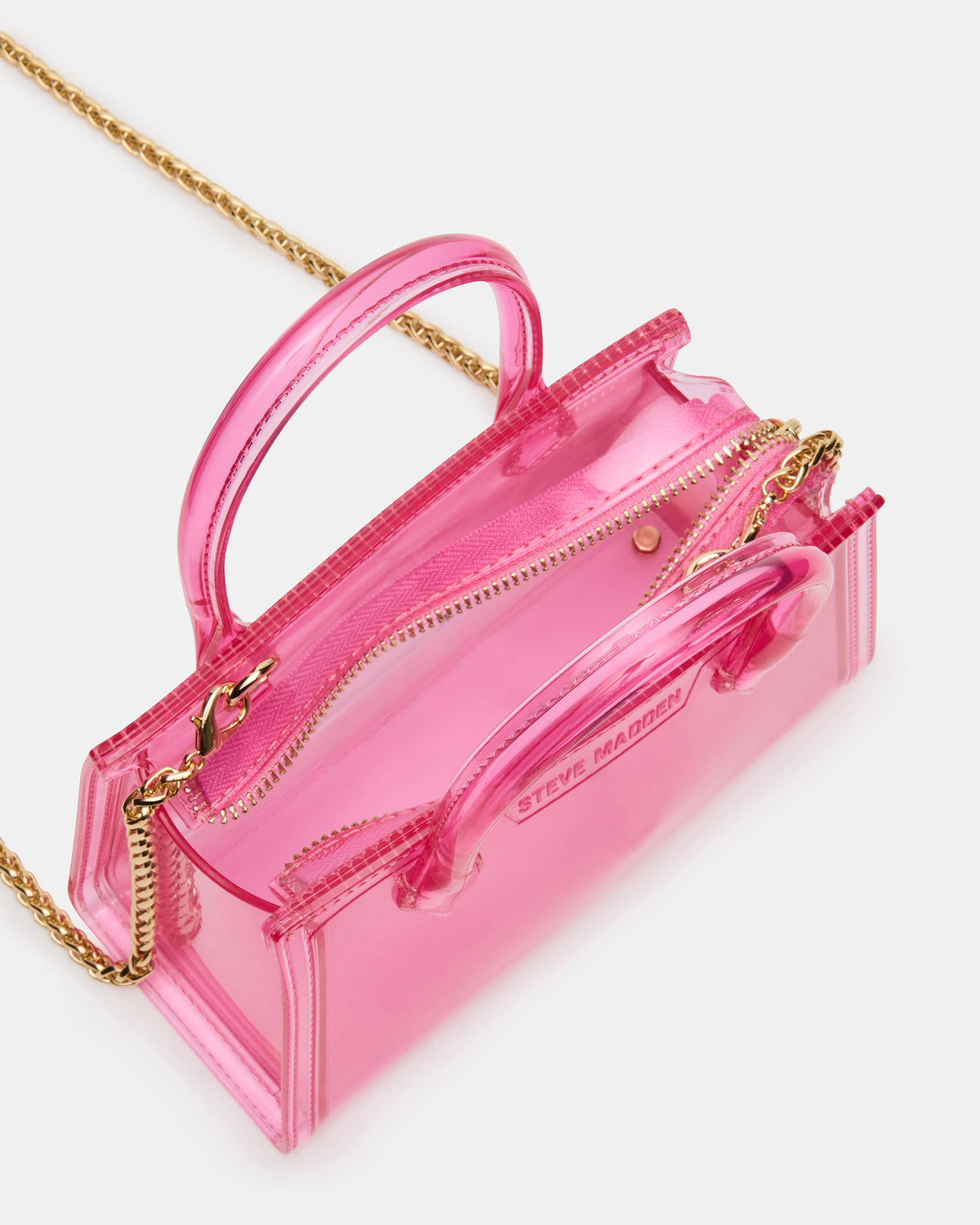 PEACH Jelly Bag Pink Mini Crossbody Top-Handle Handbag - Steve Madden