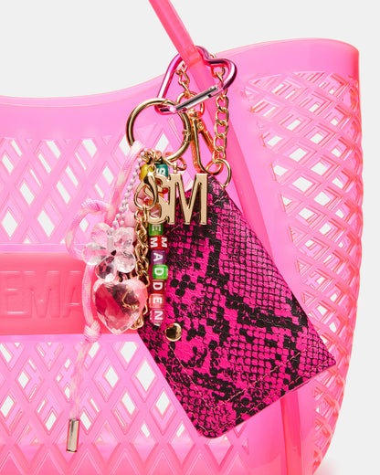 SUMMER Bag Pink Caged Jelly Top-Handle Tote Handbag - Steve Madden