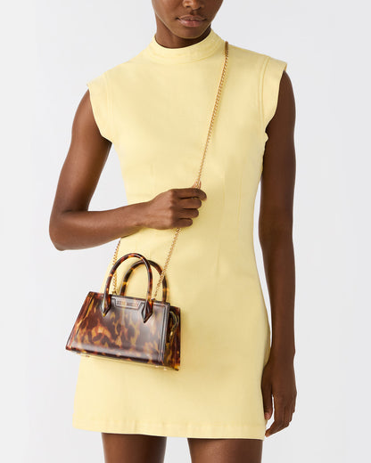 PEACH Jelly Bag Tortoise Mini Crossbody Top-Handle Handbag - Steve Madden