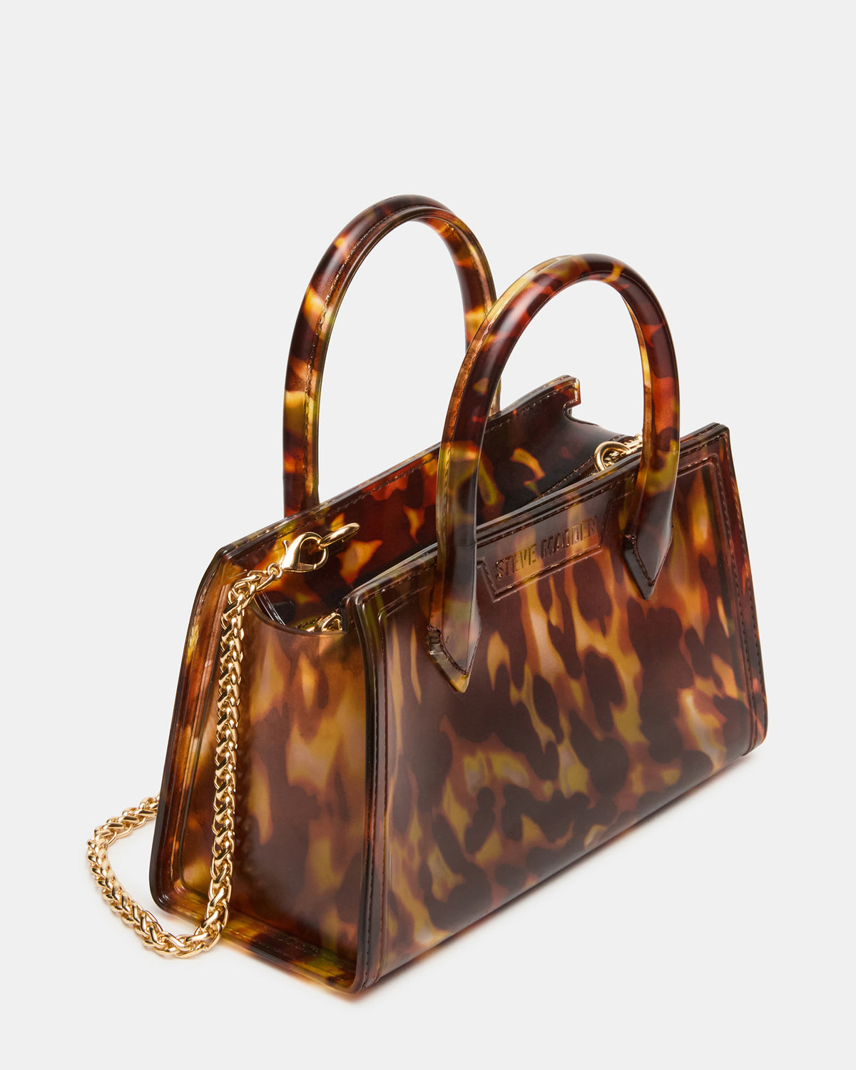 PEACH Jelly Bag Tortoise Mini Crossbody Top-Handle Handbag - Steve Madden