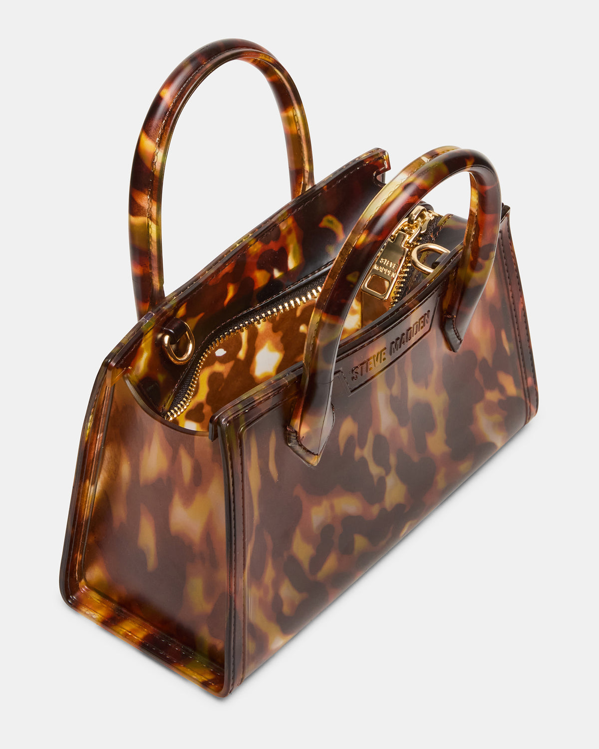 PEACH Jelly Bag Tortoise Mini Crossbody Top-Handle Handbag - Steve Madden