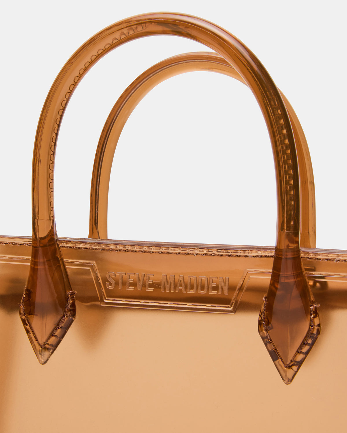 PEACH Jelly Bag Tan Mini Crossbody Top-Handle Handbag - Steve Madden