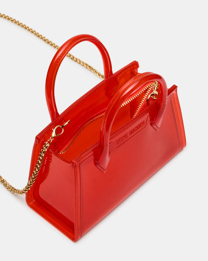 PEACH Jelly Bag Red Mini Crossbody Top-Handle Handbag - Steve Madden
