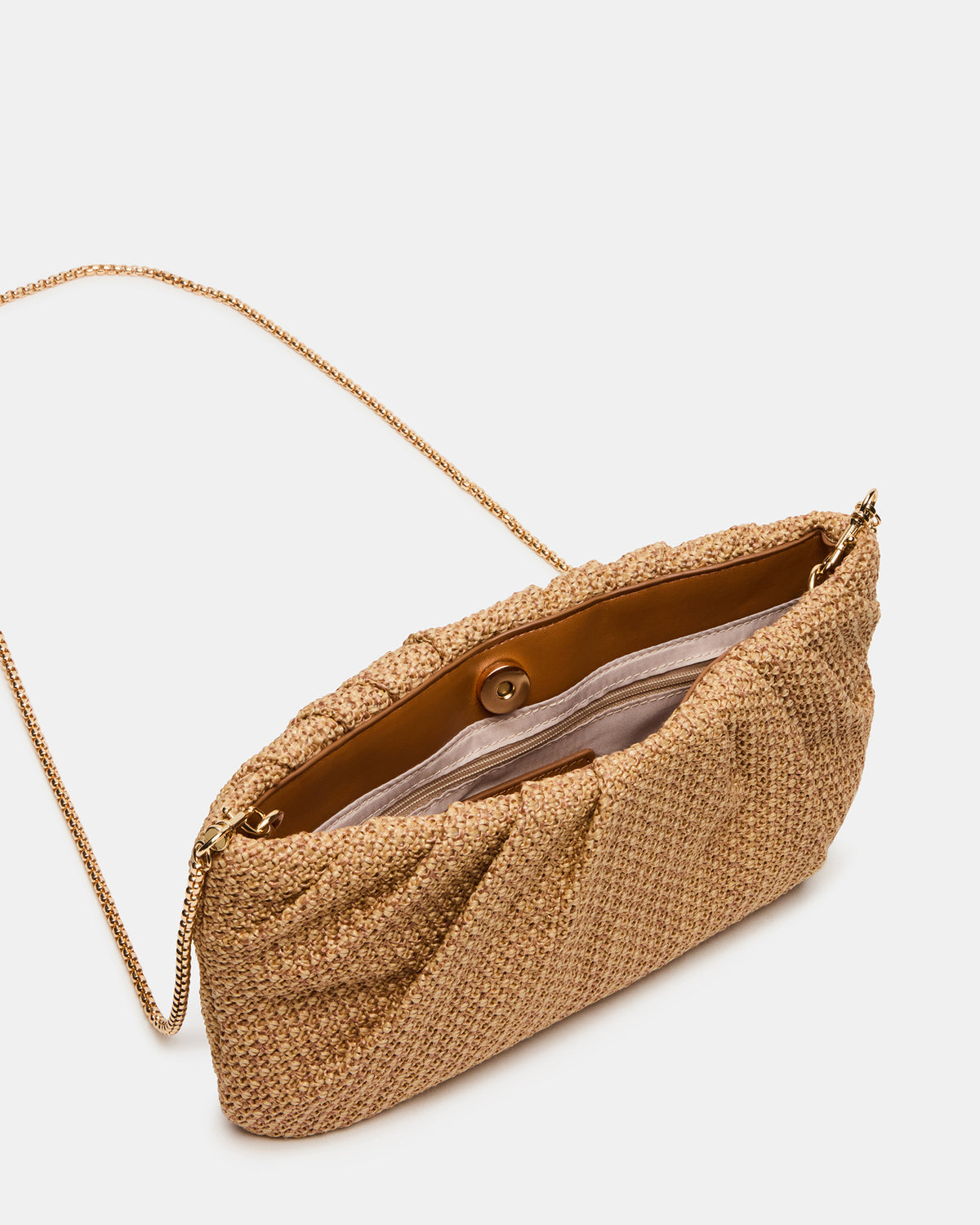 PALOMAA Bag Natural Straw Clutch Crossbody Handbag - Steve Madden