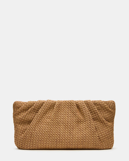 PALOMAA Bag Natural Straw Clutch Crossbody Handbag - Steve Madden
