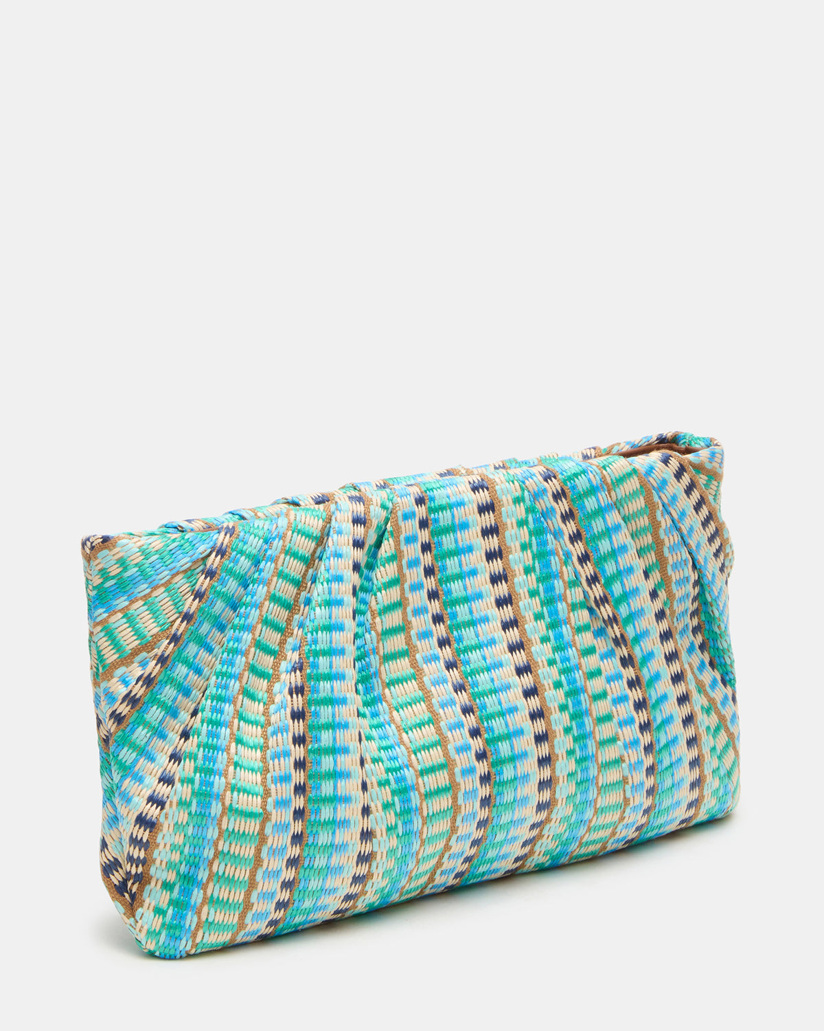 PALOMAA Bag Blue/Multi Straw Clutch Crossbody Handbag - Steve Madden